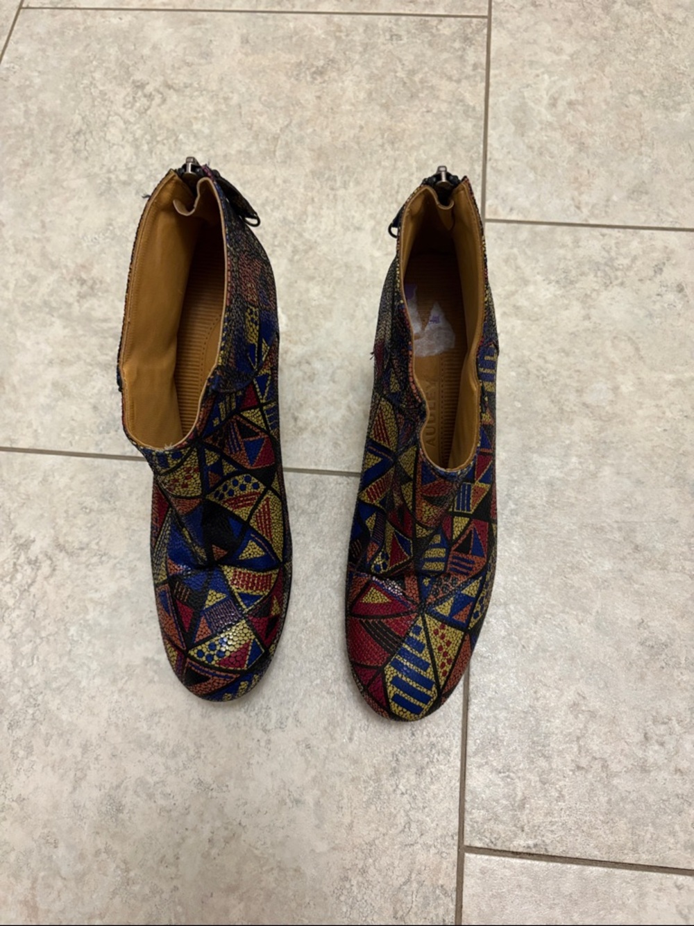Audley Women's Multicolor Geometric Ankle Boots